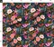 Whimsical Floral Modern Botanical Fairy Garden Flowers Maximalist Pink Blue Dots Contemporary Custom Printed Fabric by Spoonflower Various Fabrics by the Yard or Fat Quarter